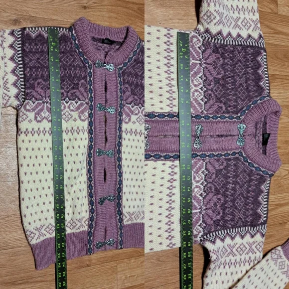 Vintage Dale of Norway Wool Knit Cardigan Women's Size XS